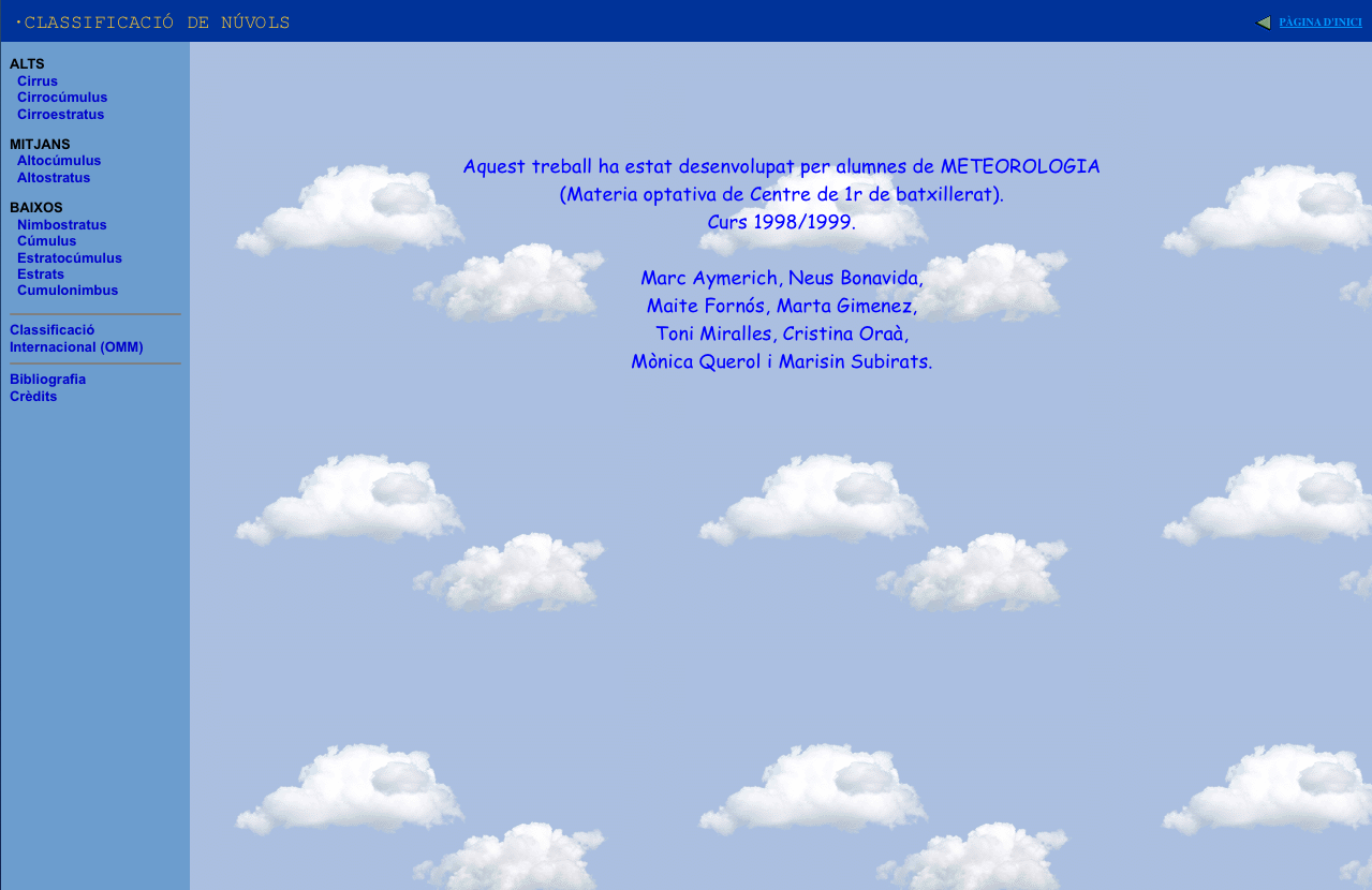 Classificació dels núvols | Recurso educativo 34531