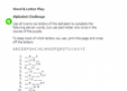 Alphabet challenge | Recurso educativo 67790