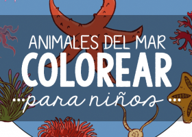 Láminas animales marinos para colorear | Recurso educativo 732997