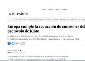 Europa cumpre a redución de emisións do protocolo de Quioto | Recurso educativo 745955