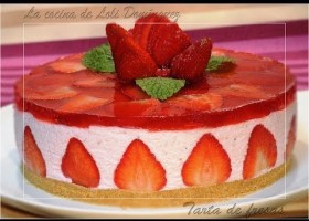 Receta Tarta de fresas - Recetas de cocina, paso a paso, tutorial | Recurso educativo 748907