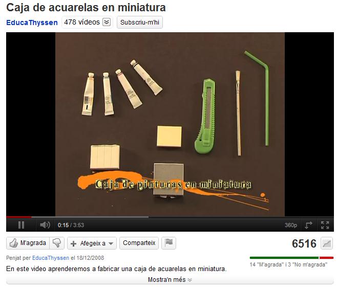 Caja de acuarelas en miniatura | Recurso educativo 43600