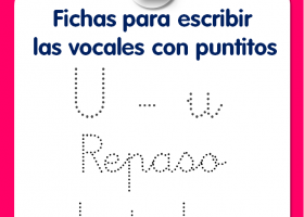 Fichas de iniciación a la escritura de vocales - Familia y Cole | Recurso educativo 683886